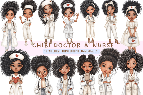 Chibi Doctor Nurse Clipart