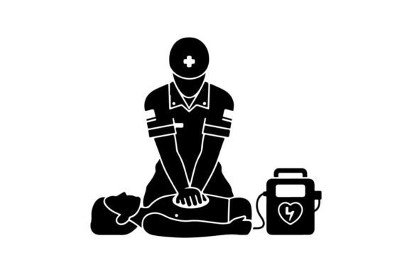 CPR and AED Medical Emergency Vector Ill