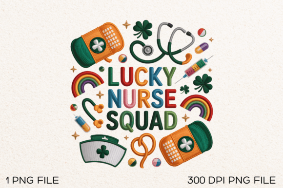 Lucky Nurse Squad PNG Design