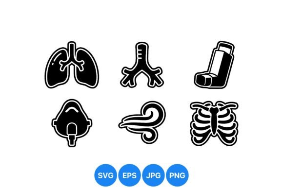 Lung Health Medical Icons Pack