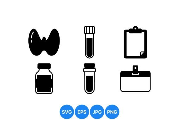 Medical Lab Equipment Icons Set