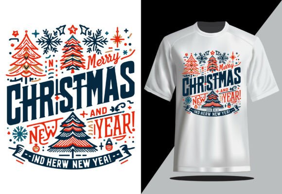 Merry Christmas T-Shirt SVG PNG Design