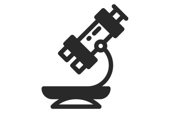 Microscope Black Icon: Medical Scientific