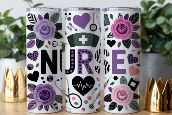 Nurse Appreciation Floral 20oz Wrap