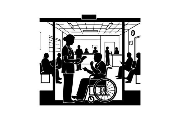 Nurse Assisting Patient in Wheelchair