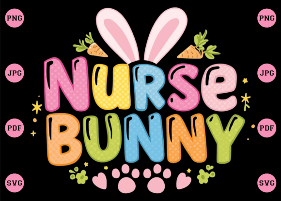 Nurse Bunny Cute Easter Family PNG