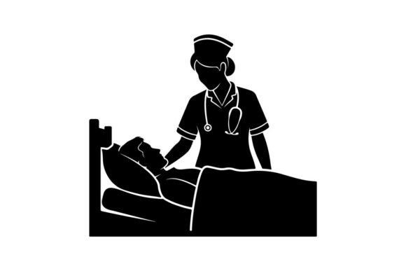Nurse Checking Patient in Hospital Flat
