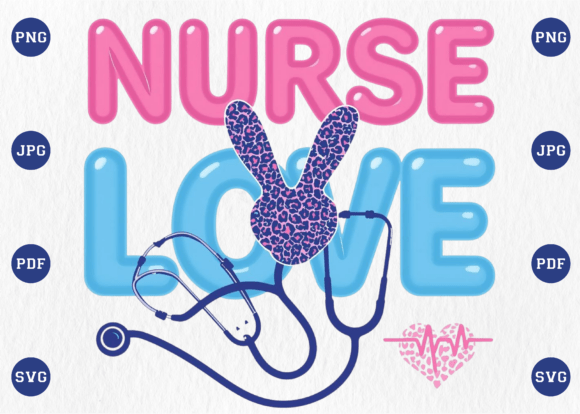 Nurse Life Retro Easter Stethoscope PNG