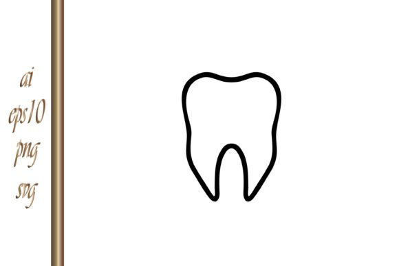 Outline Tooth Icon People Medical Sketch