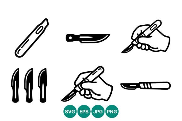 Scalpel Knife Medical Tool Vector Art