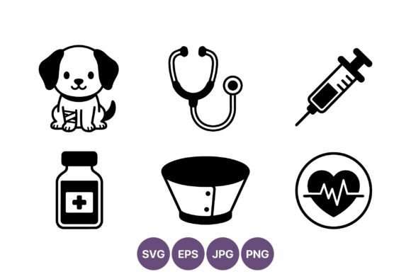 Vet Dog Syringe Stethoscope Medical